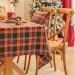 Plaid Christmas Tablecloth for Holiday Gatherings