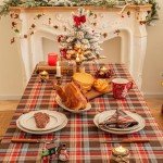 Plaid Christmas Tablecloth for Holiday Gatherings