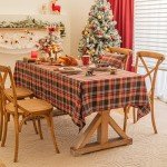 Plaid Christmas Tablecloth for Holiday Gatherings