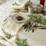 Festive Christmas Printed Tablecloth 