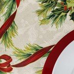 Festive Christmas Printed Tablecloth 