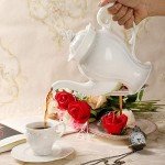 Elegant English Teapot in Ultra White Porcelain