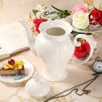 Elegant English Teapot in Ultra White Porcelain