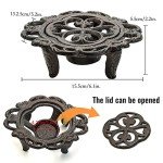 Rustic Cast Iron Teapot Warmer with Tealight Holder