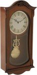 Elegant Wooden Chime Wall Clock by Bulova