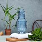 Elle Decor Vintage Bedside Water Carafe Set Blue | Classic Historia