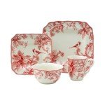 Festive Red Dinnerware Set