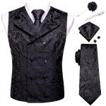 Classic Men's Double-Breasted Suit Vest Set