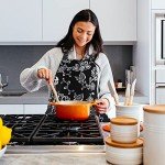 Floral Cotton Apron with Pockets for Women
