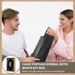 Vintage Leather Journal Notebook with Gift Box
