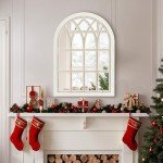 Flora Farmhouse Large White Wall Mirror