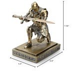 Medieval Knight Pen Holder with Letter Opener Gift 