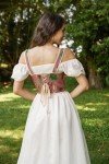 Victorian Floral Corset with Sweetheart Neckline