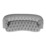 Victorian Tufted Chesterfield Sofa in Opal Grey