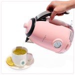 Retro Pink Stainless Steel Electric Tea Kettle | Classic Historia