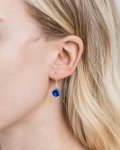Vintage Botanical Leverback Earrings in Sterling Silver