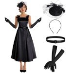 Vintage Audrey Hepburn Style Swing Tea Dress