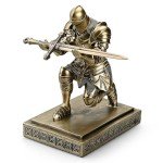 Medieval Knight Pen Holder with Letter Opener Gift 