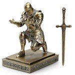 Medieval Knight Pen Holder with Letter Opener Gift 