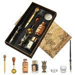 Vintage Wooden Dip Pen & Letter Opener Set