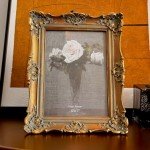 Vintage Floral 5x7 Picture Frame - Antique Bronze