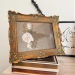 Vintage Floral 5x7 Picture Frame - Antique Bronze