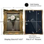 Vintage Floral 5x7 Picture Frame - Antique Bronze
