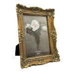 Vintage Floral 5x7 Picture Frame - Antique Bronze