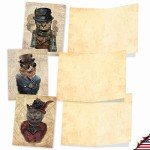 Cute Blank Cat Note Cards - Set of 10