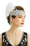 1920s Flapper Feather Headband for Gatsby Parties