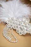1920s Flapper Feather Headband for Gatsby Parties