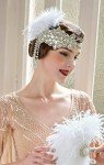 1920s Flapper Feather Headband for Gatsby Parties