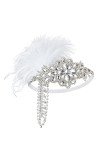 1920s Flapper Feather Headband for Gatsby Parties