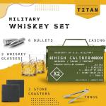 Titan Whiskey Glass Set with Tactical Display Box