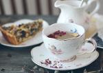 Vintage Floral Porcelain Tea Set with Warmer