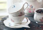 Vintage Floral Porcelain Tea Set with Warmer