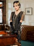 1920s Flapper Dress with Accessories - Great Gatsby