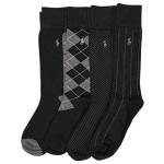Mens Assorted Pattern Dress Socks - 4 Pairs