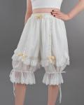 Victorian White Ruffle Bloomer Shorts for Women
