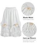 Victorian White Ruffle Bloomer Shorts for Women