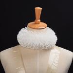 Lace Renaissance Neck Ruffle Collar - White