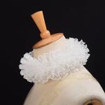 Lace Renaissance Neck Ruffle Collar - White
