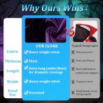 Velvet Hooded Cloak for Women