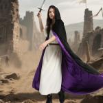 Velvet Hooded Cloak for Women