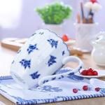 Blue Floral Bone China for Tea Lovers