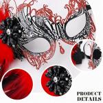 Elegant Masquerade Mask with Feathers and Rhinestones