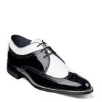 Stylish Black and White Wingtip Oxford Shoes