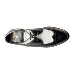 Stylish Black and White Wingtip Oxford Shoes