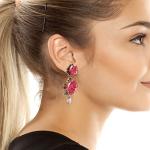Betsey Johnson Floral Drop Earrings