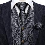 Paisley Silk Vest and Tie Set for Men